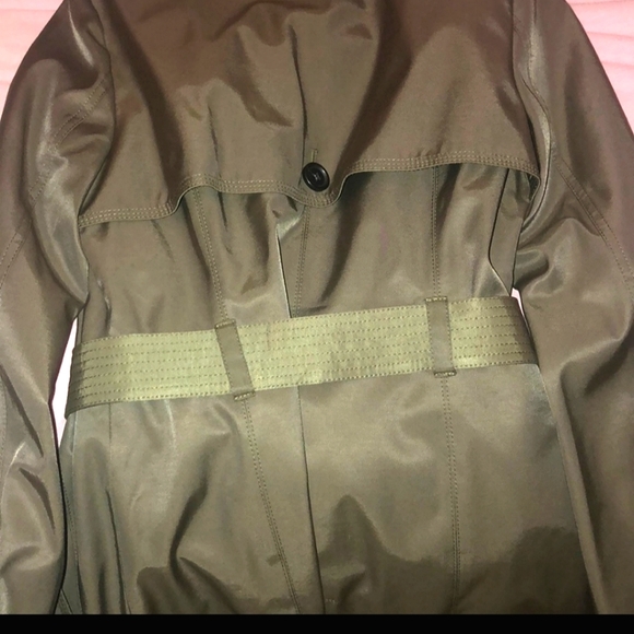 Express - Army Green Trench Coat - Small - Picture 3 of 5